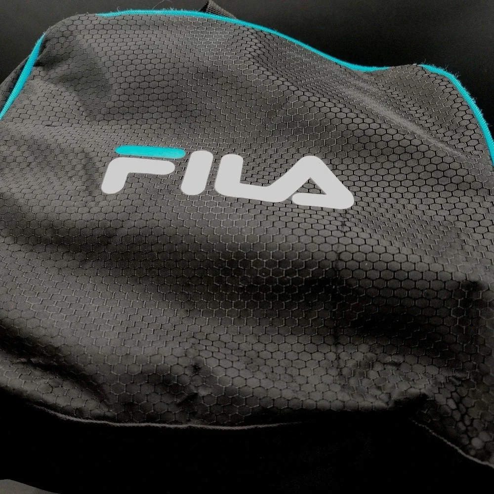 FILA Orson Sports Duffle Bag Canvas‎ Gym straps Zippers Front side Pockets📸👀